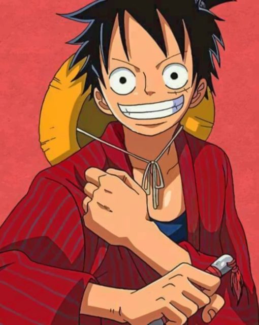 Luffy One Peace painting by numbers