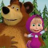Masha And The Bear Mishka painting by numbers