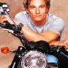 Matthew Mcconaughey On Motorcycle paint by numbers