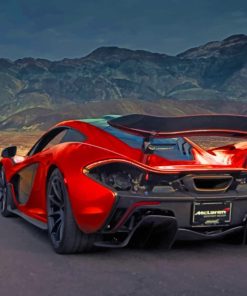 Red Mclaren P1 painting by numbers