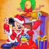 Mickey Mouse Christmas paint by numbers