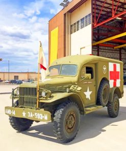 Military Old Car paint by numbers