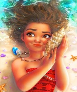 Moana Princess painting by numbers