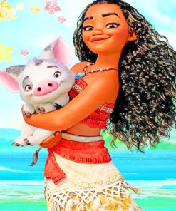 Moana And Pua paint by numbers