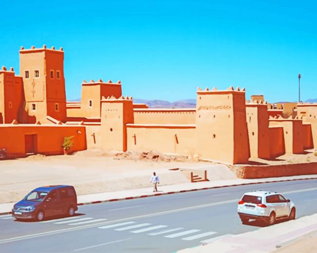 Old Moroccan Architecture paint by numbers