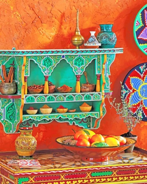 Moroccan designs paint by numbers