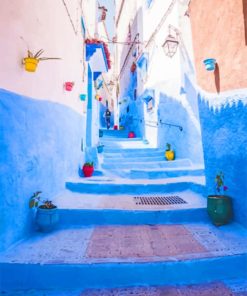 Moroccan Blue Street paint by numbers