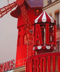 Moulin Rouge Paris painting by numbers