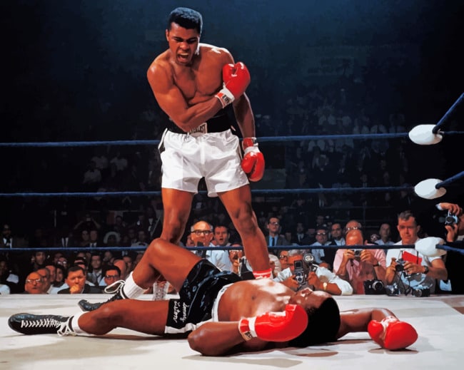 Mohammad Ali VS Sonny Liston paint by numbers