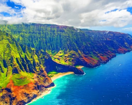 Nā Pali Coast State Wilderness Park painting by numbers