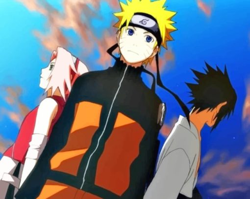 Naruto And Sasuke And Sakura paint by numbers