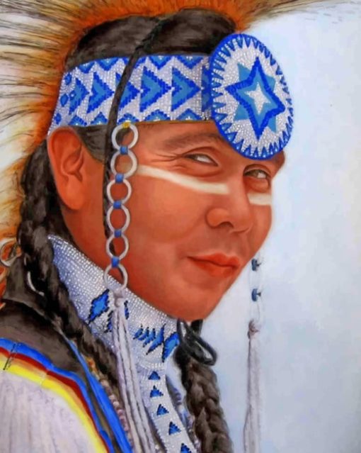 Native American Closeup paint by numbers