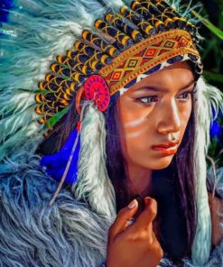 Native American Girl painting by numbers
