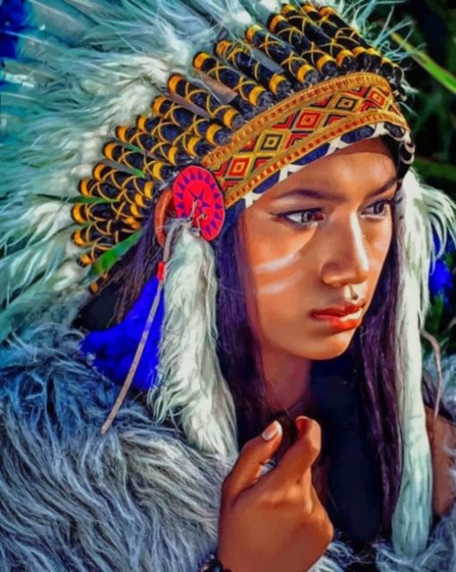 Native American Girl painting by numbers