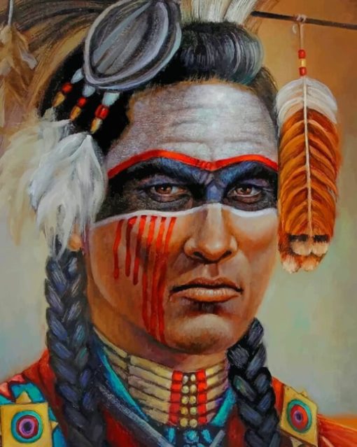 Native American Man painting by numbers