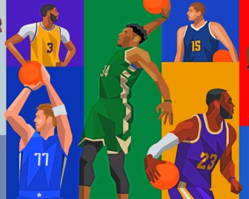 NBA Characters Design paint by numbers