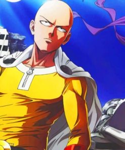 Saitama From One Punch Man paint by numbers
