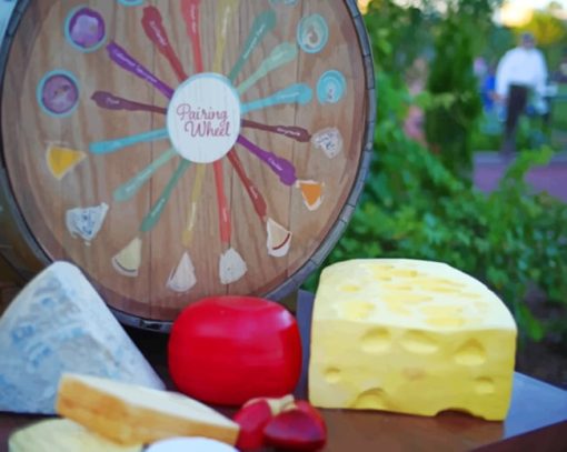 Pairing Wheel For Cheese paint by numbers