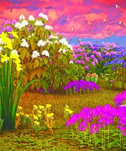 Phlox And Daffodils painting by numbers