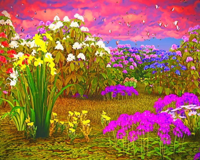 Phlox And Daffodils painting by numbers