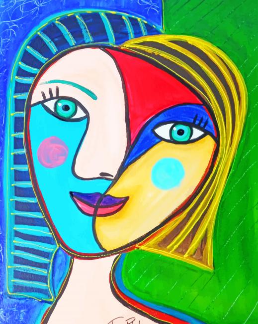 Pablo Picasso's Colorful Portrait paint by numbers
