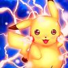 Pikachu Electricity paint by numbers