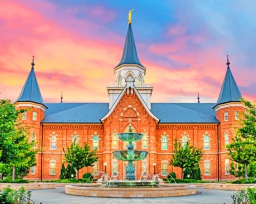 Provo City Center Temple Utah paint by numbers
