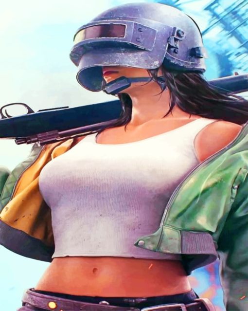 Pubg Girl painting by numbers