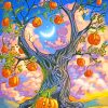 Pumpkin Tree Halloween paint by numbers