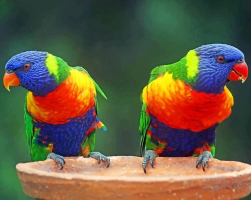 Rainbow Lorikeet Bird paint by numbers
