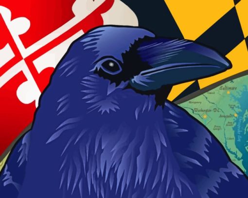 Colorful Raven Art paint by numbers
