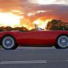 Red Classic Convertible paint by numbers