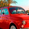 Red Fiat Car paint by numbers
