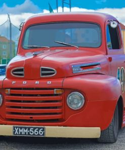 Red Ford Truck paint by numbers