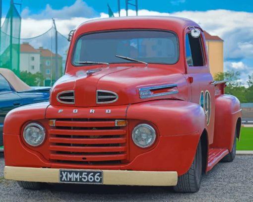 Red Ford Truck paint by numbers