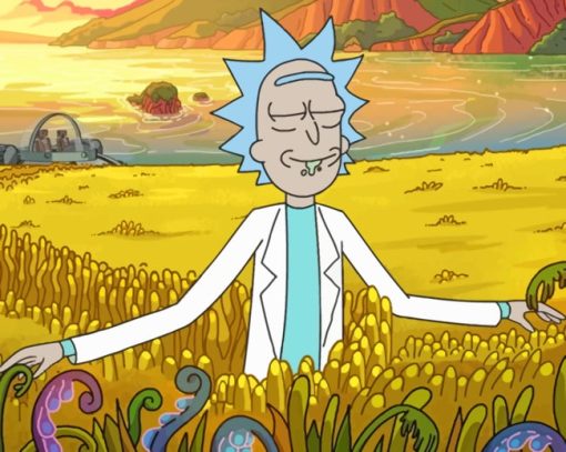 Rick Sanchez In A Field paint by numbers