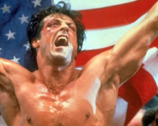 Rocky Balboa And The American Flag paint by numbers