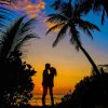 Romantic Sunset Silhouette paint by numbers