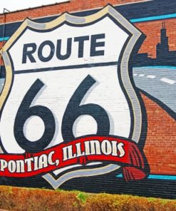 route 66 Graffiti On The Wall paint by numbers