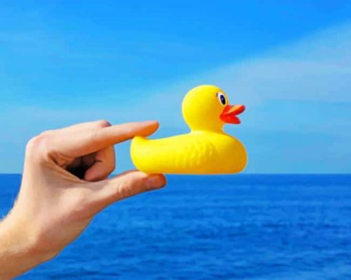 Rubber Duck In The Ocean paint by numbers