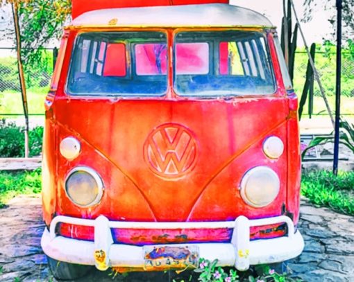 Rusty Red Volkswagen paint by numbers