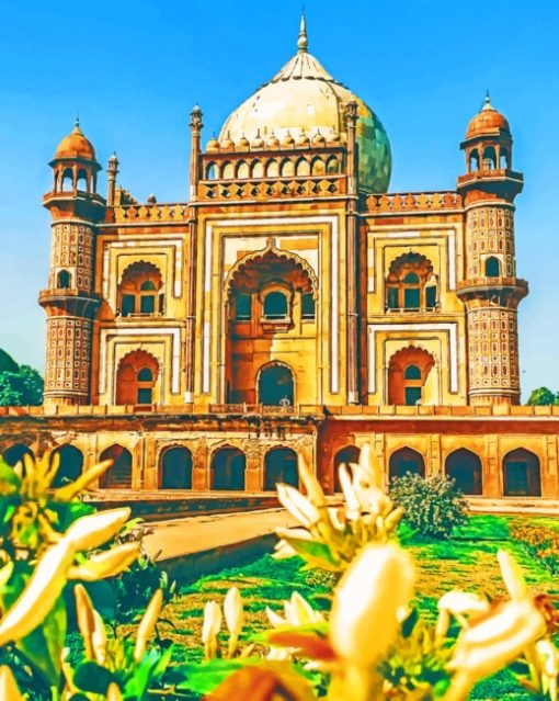 Safdarjung Tomb India paint by numbers
