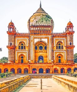Safdarjung Tomb Monument paint by numbers
