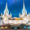 San Diego California Temple paint by numbers
