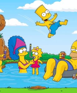 Simpsons Family Having Fun paint by numbers