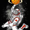 Space Astronaut Basketball paint by numbers