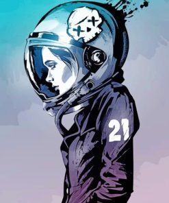 Astronaut Girl painting by numbers