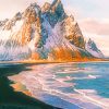 Stokksnes Iceland Mountain Beach paint by numbers