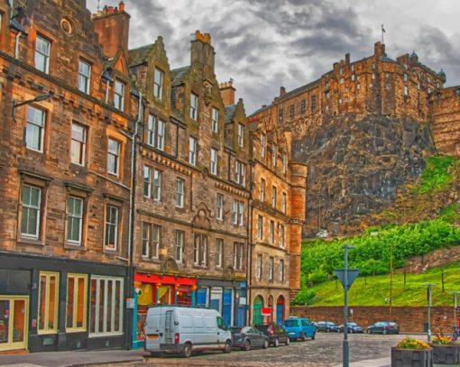 Street In Edinburgh Scotland paint by numbers