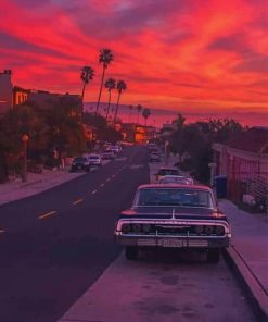 Sunset California painting by numbers